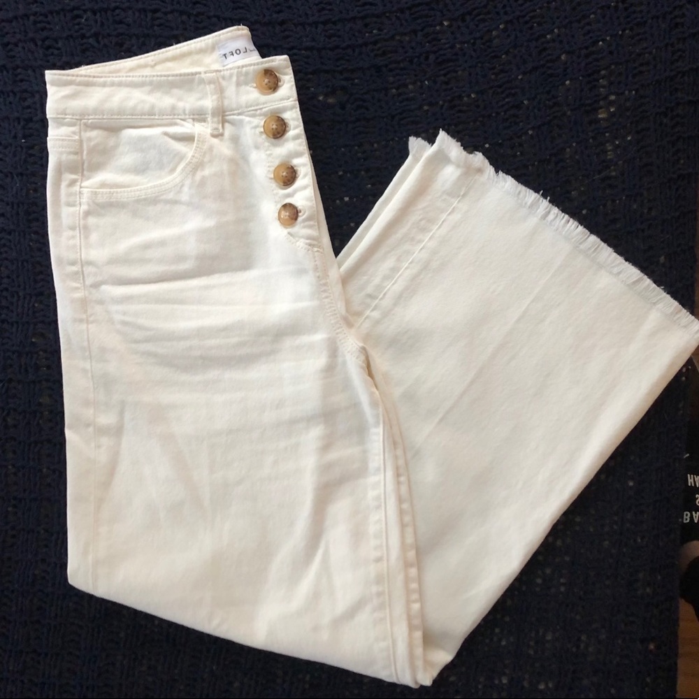 LOFT cropped wide leg pant